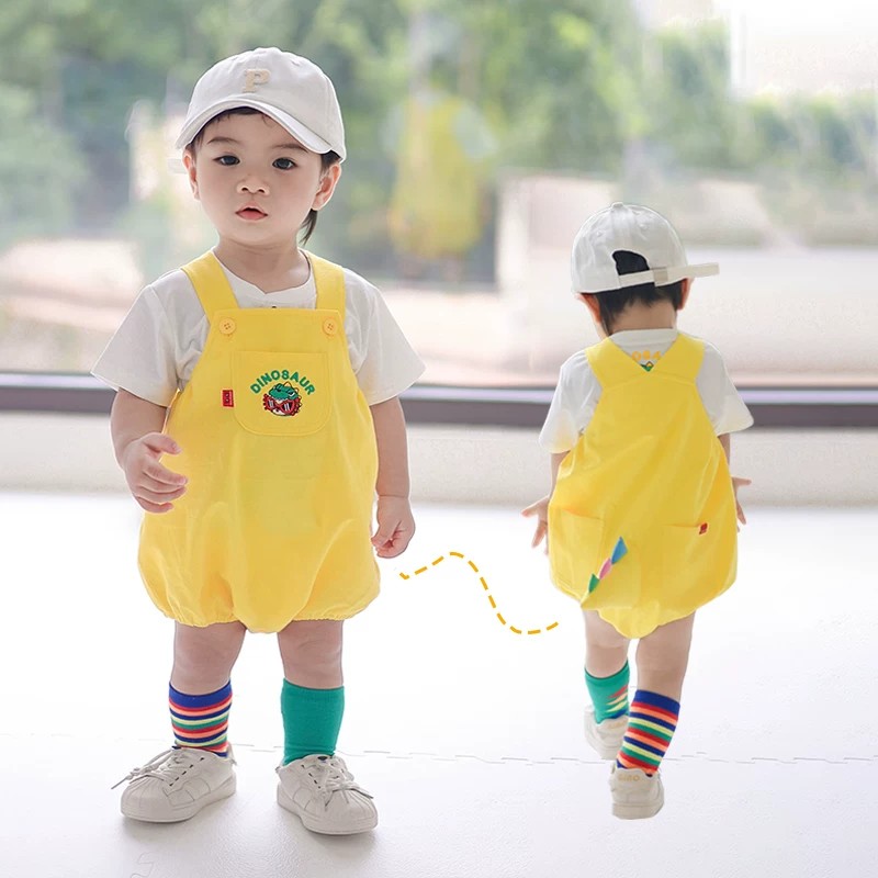 【演示商品勿拍】宝宝短袖套装夏季薄款儿童两件套夏装背带裤婴幼儿小套装洋气时髦
